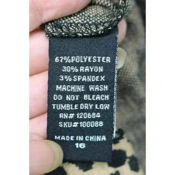 Torrid Women's Leopard Print Stretch Pencil Skirt-Size 16 - Picture 7 of 7